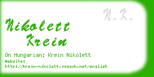 nikolett krein business card